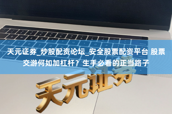 天元证券_炒股配资论坛_安全股票配资平台 股票交游何如加杠杆？生手必看的正当路子