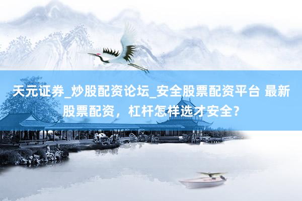 天元证券_炒股配资论坛_安全股票配资平台 最新股票配资，杠杆怎样选才安全？