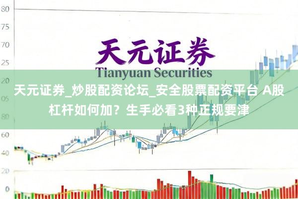 天元证券_炒股配资论坛_安全股票配资平台 A股杠杆如何加？生手必看3种正规要津