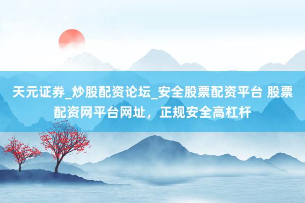 天元证券_炒股配资论坛_安全股票配资平台 股票配资网平台网址，正规安全高杠杆
