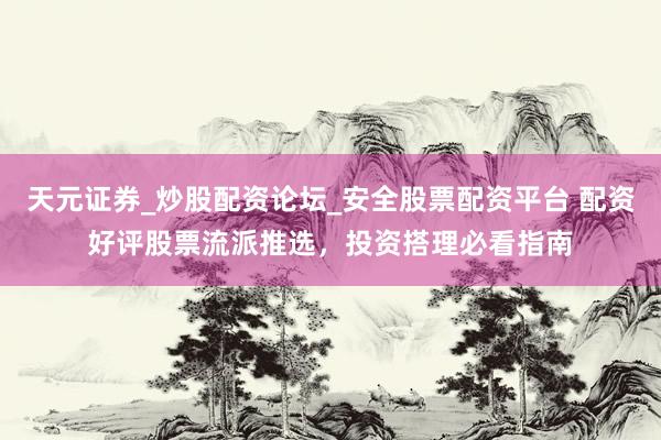天元证券_炒股配资论坛_安全股票配资平台 配资好评股票流派推选，投资搭理必看指南